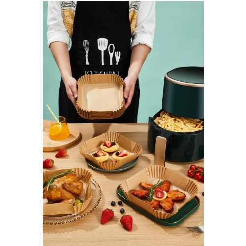 PAPIER DO PIECZENIA PAPIEROWE WKŁADKI DO FRYTKOWNICY POWIETRZNEJ 50SZT air fryer